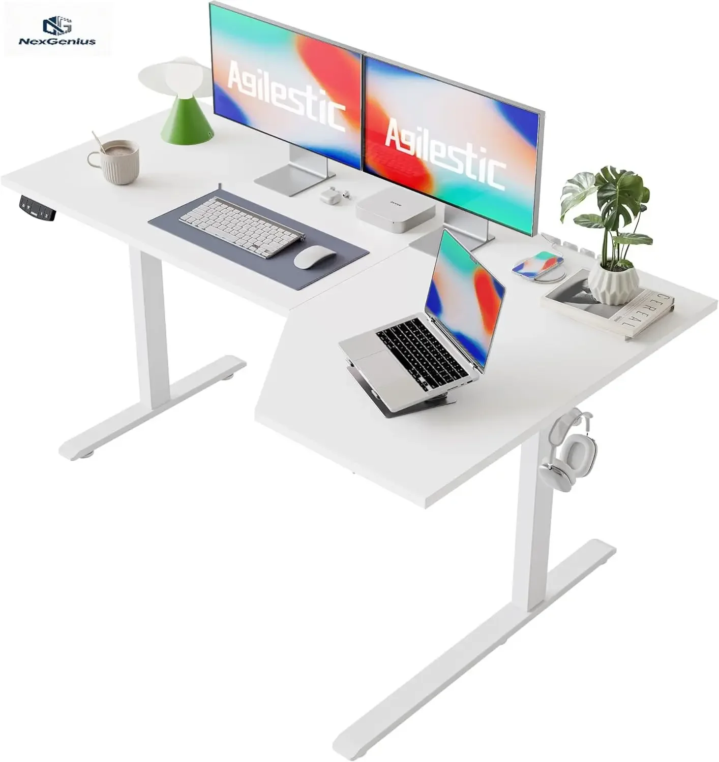 L Shaped Electric Standing Des - огляд і ціна Home Office Work Table