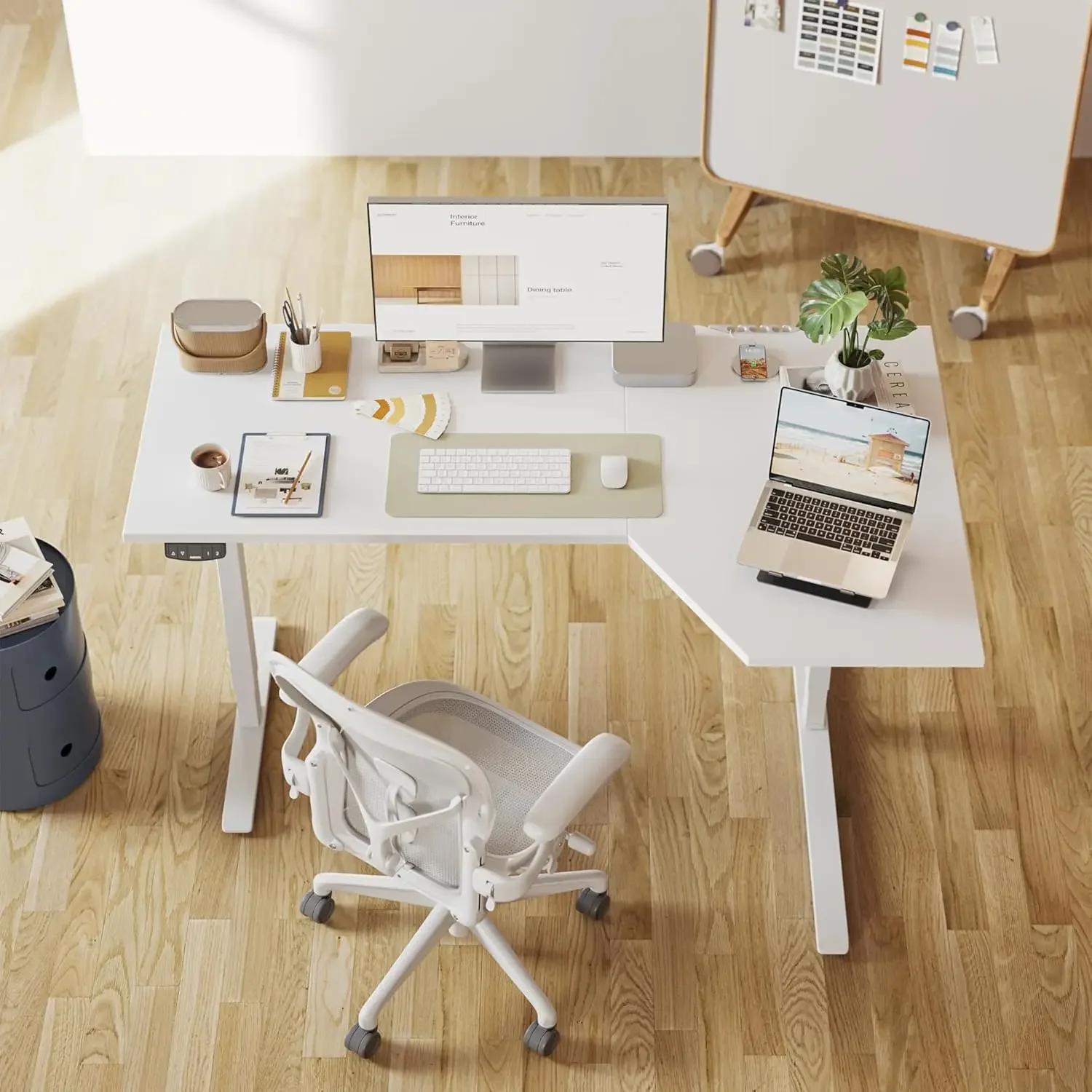 L Shaped Electric Standing Des - огляд і ціна Home Office Work Table
