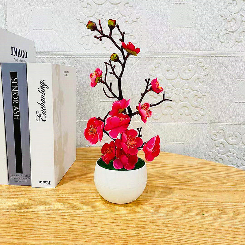 Simulation Plum Flower Pot Pla - огляд і ціна Home Office Layout