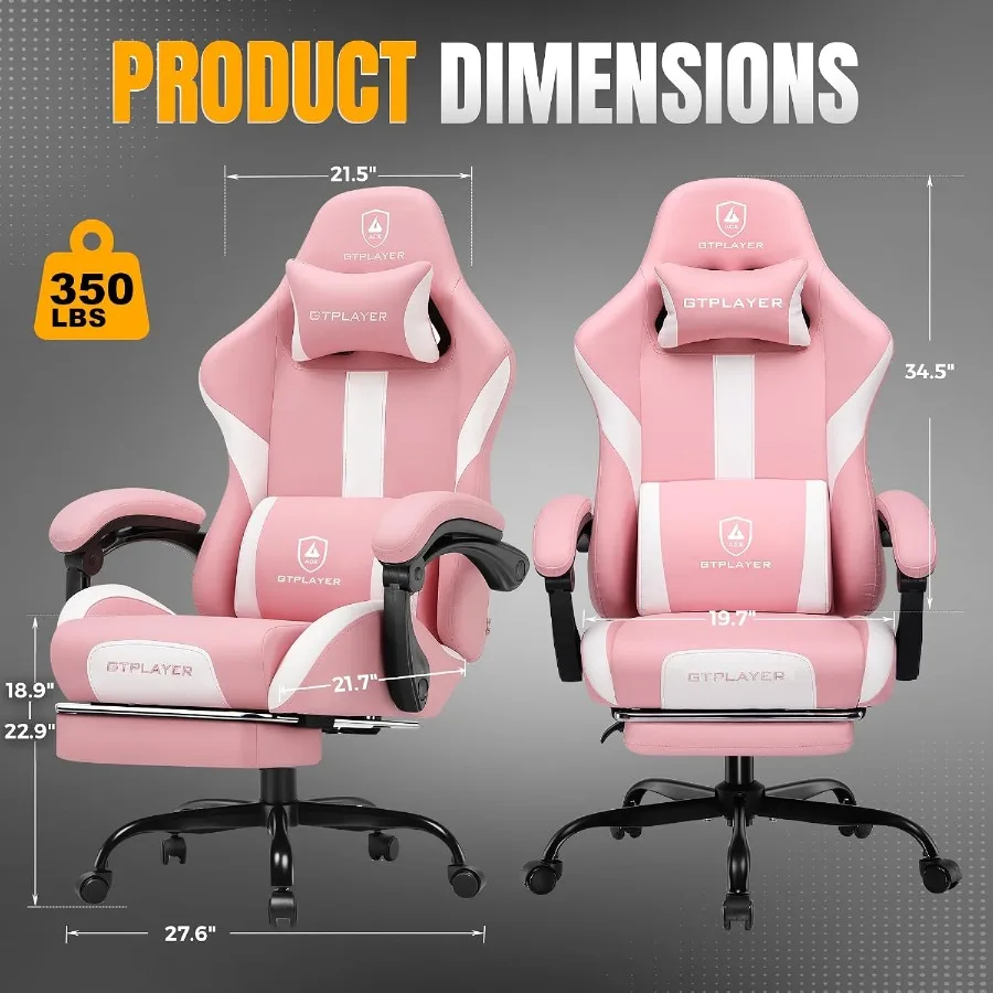 Gaming Chair with Foot Rest Po - огляд і ціна Ergonomic Office Chair