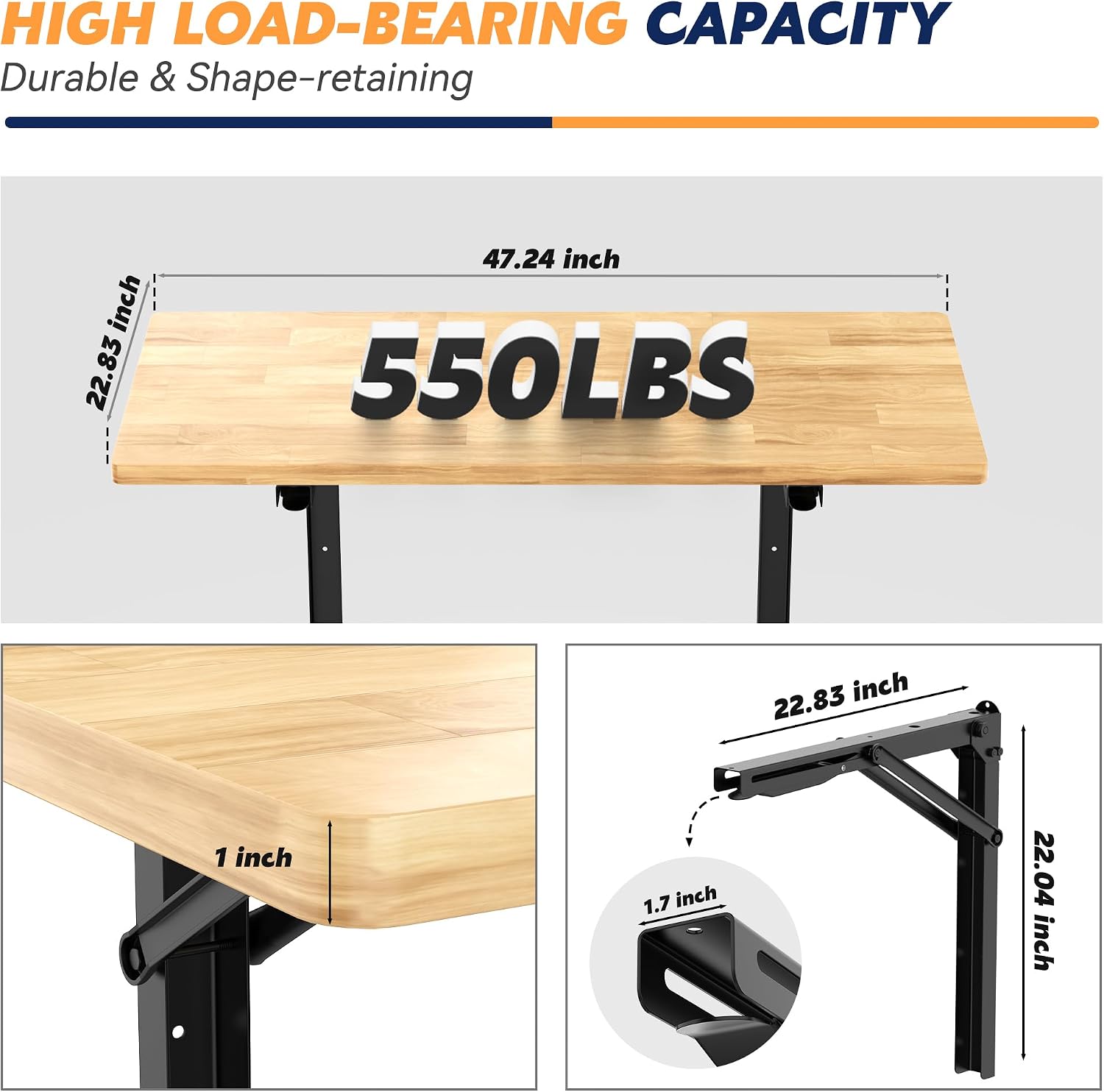 Wall Mounted Folding Workbench - огляд і ціна Home Office Work Table