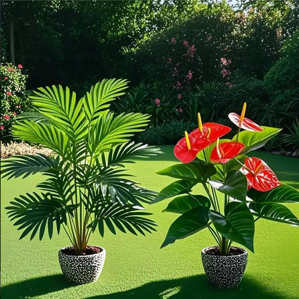 2sets Large Artificial Palm Pl - огляд і ціна Home Office Layout